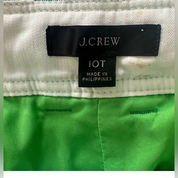 J. Crew Vibrant Green A-Line Linen Skirt with Buttons Size 10T - Picture 4 of 7